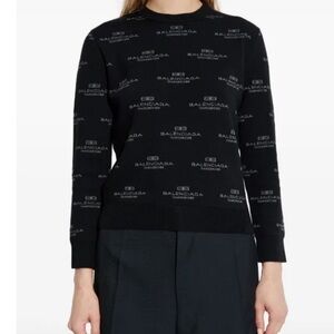 Balenciaga all-over logo-print jumper